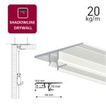 Shadowline Drywall профиль белый 250 см (для гипсокартона)
