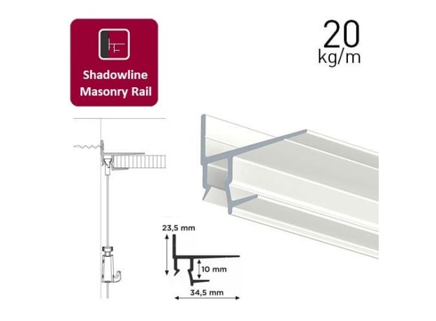 Shadowline Masonry профиль белый 250 см (для гипсокартонного потолка)