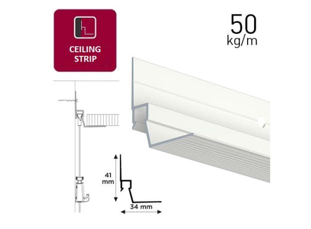 Ceiling Strip профиль белый 300 см