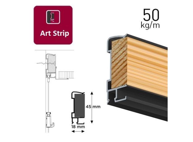 Art Strip профиль черный 300 см